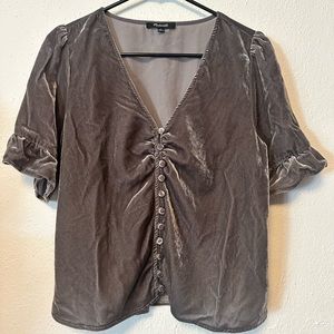 Madewell Velvet Daylight Top Size 8